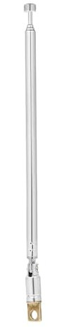 Antenna Radio FM, Antenna Telescopica FM per Interni, Ruotabile a 360°, Design Retrattile a 4 Sezioni, Ampia Gamma di Frequenze (45-450 MHZ), Leggera