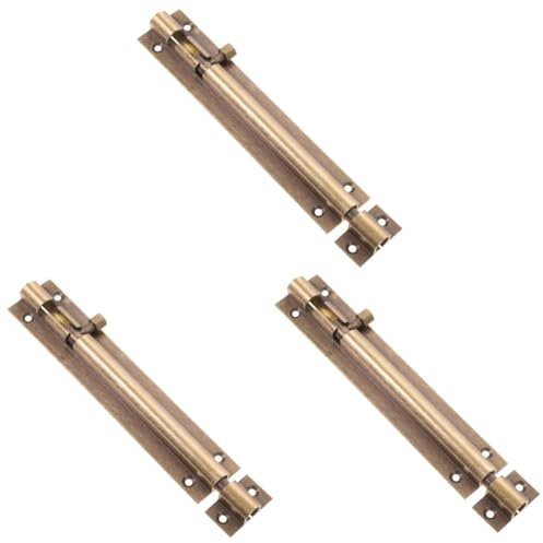 jojofuny 3pezzi Chiavistello Scorrevole Rame Bullone Per e Finestre Installazione Facile Resistente Corrosione Adatto Per Uso Ed Colore