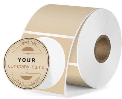 FINDAT Khaki Thermo-Etiketten rund 30 mm für M110/M220 Etikettendrucker Wasserdichtes Vinyl Bedruckbar Selbstklebend Aufkleber 300 Stück