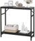 Livofloral Entryway Table, 75cm Narrow Sofa & Console Tables, 2-Tier Thin Couch Table, Behind Couch Table for Hallway Bedroom Living Room Foyer Office, Black