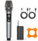 JYX Wireless Microphone, Rechargeable UHF Metal Handheld Cordless Dynamic Micprophone System with Receiver, Suitable for Home Karaoke, Speech, Church, Wedding, Speaker, Party (160 ft Range)
