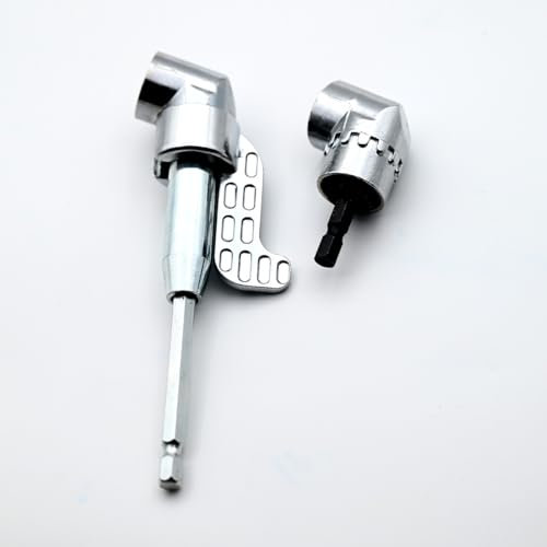Right Angle Drill Attachment 2Pcs 105 Degree Right Angle Drill Adapter Adapter with Hex Shank Screwdriver Angled Drill for Power Drill Tool Right Angle Screwdriver Attachment with Magnetic Bit Holder