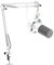 Fifine Microphone Kit Podcast Blanc, Microphone Dynamique avec Bras Articulé, Port XLR/USB pour PC/Mixeur Audio, Micro Gaming avec Jack Casque pour Chant, Streaming, Enregistrement Musical-K688CTW