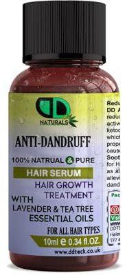 Anti-Dandruff Hair Serum with Tea Tree Oil – 100% Natural Scalp Treatment for Itchy Scalp, Hair Fall & Hair Growth – 10ml