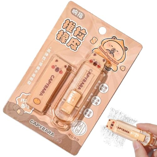 Bleistiftradierer - Kunst Radiergummi Ausfahrbar Capybara Design Schulbedarf | Schulbedarf Radiergummi Set Für Kinder Schüler Lehrer Klassenzimmer Grundschule Kindergarten