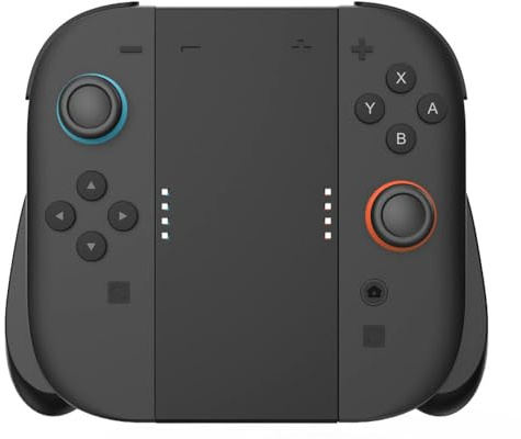 Charging Grip for Nintendo Switch 2, for Joy-Con 2 Grip Controller for Joy Con Handle holder with battery USB C Charging Cable, Switch 2 Accessories, Indicator Lights, Ergonomic Portable Travel