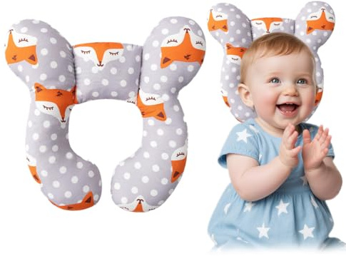 Tomedeks nackenkissen kinder Baby Reisekissen, Kinder Nackenstützkissen, Babybett Kopf- und Nackenstützkissen, Geeignet für Kinderwagen, Autositze, Kinderwagen, Babyschaukelstühle