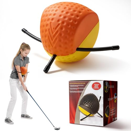 Delousiber The Connector Golf Swing Trainer - Foam Training Ball for Swing Mechanics & Arm Structure, Portable Golf Training Aid for All Shots