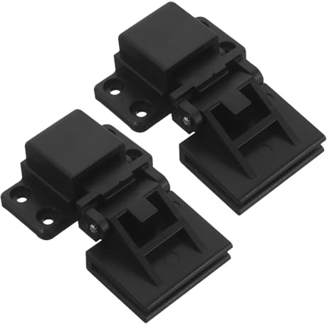 HOMSFOU Turntable Dust Cover Hinges for Record Player Dust Cover, Plastic Black Replacement Parts for Vinyl Record Player Lid, Smooth Movement, Home Audio Repair