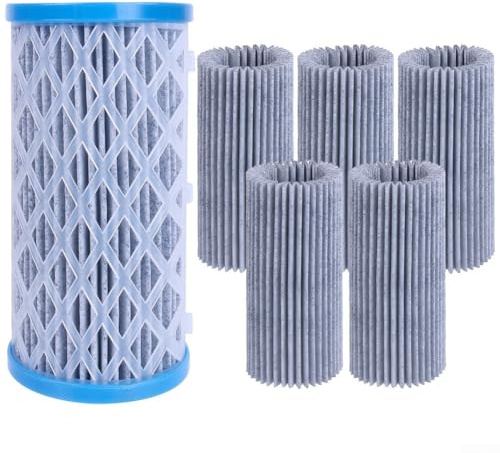 Cartucho de filtro de piscina tipo A/C, paquete de 5 filtros de plástico reutilizables con eliminación eficiente de desechos y fácil instalación para piscinas sobre el suelo