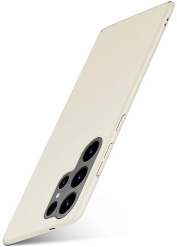 moex für Samsung Galaxy S26 Ultra Hülle Ultra Dünn, Schutzhülle mit erhöhtem Kameraschutz, Slim Cover Hardcase Backcover, Dünnste Handyhülle Minimalistisch Alpha Case, Creme