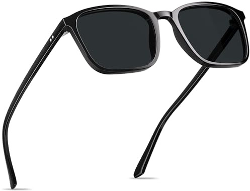 gesruny Sonnenbrille-Herren-polarisiert-UV400 Schutz-Rechteckig-Ultraleicht-Sonnenbrillen-Klassisch-Retro Brille