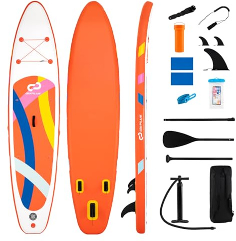COSTWAY SUP Stand up Paddle, Tavola SUP Gonfiabile con Pompa, Pagaia in Alluminio, Guinzaglio, Borsa e Kit di Riparazione, per Principianti ed Esperti, Portata 160 kg, 336 x 77 x 16 cm