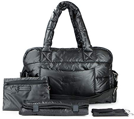 7AM Voyage Baby Wickeltasche - Soho Handtasche groß und lässig als Wickeltasche für Baby und Kleinkind mit Kinderwagen Zubehör zur Befestigung