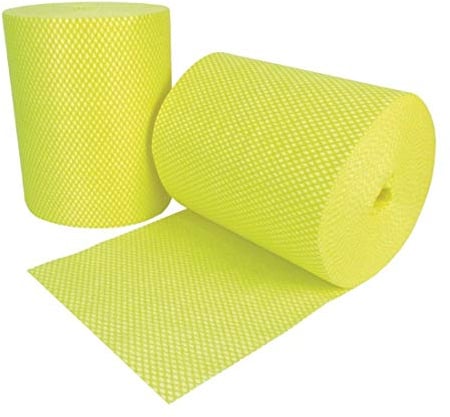 EcoTech ELSR700Y Envirolite Cleaning Cloth Super Roll, Large, Yellow (Pack of 700) | Absorbent, reusable wipes handle spills and dust easily, maintaining hygiene in high-traffic catering environments.