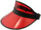 Freak Scene Retro Schildkappe - Sun Visor Cap - 80s Poker Visier Mütze - Farbe: rot-schwarz