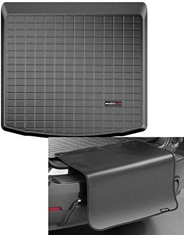 Alfombrilla Maletero+Protección Parachoques Compatible con Seat Leon ST 5F (Nota) 2013/19 Negro