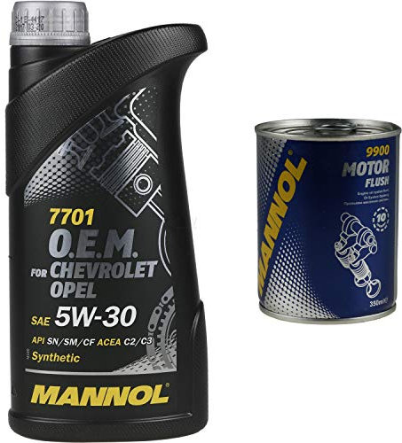 1L MANNOL Motoröl 7701 5W-30 API SN/SM/CF Motorspülung Motor Flush