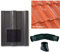 Grey Roof Tile Vent - Double Roman Vents with 100mm Flexi Pipe & Adaptor - Compatible with Sandtoft, Marley, Redland & Russell Tiles