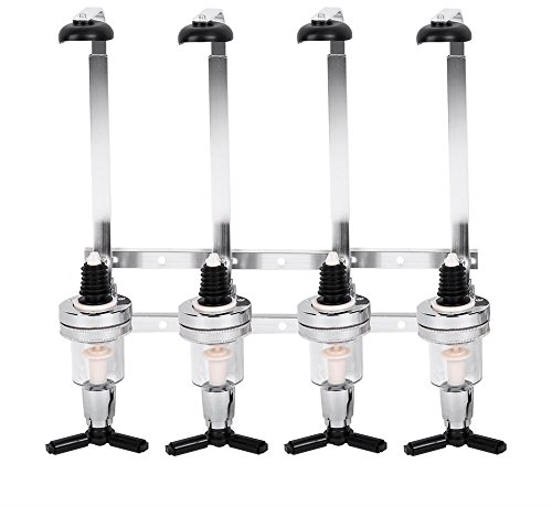 Bar Butler, 4 Bottle Spirits Wine Drinks Optics Dispenser Wall Mounted Bottle Stand Rack Bar Accessory for Vodka Whiskey Rum Gin