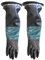 Tenlacum 1 Paar 60 cm PVC-Handschuhe mit Halterung, Sandstrahl-Handschuhe, Schutzhandschuhe