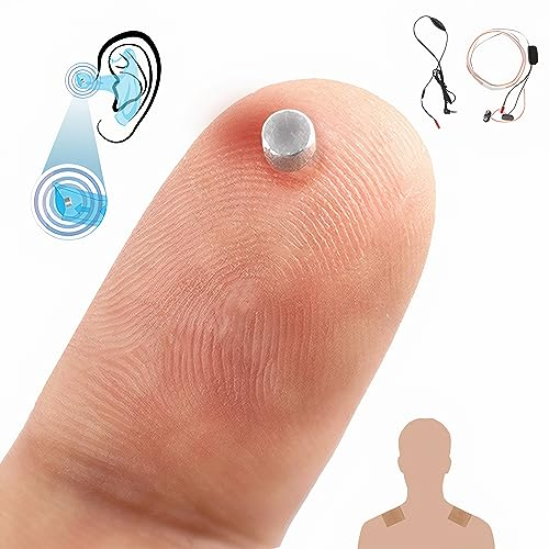 PingaOculto Spion Kopfhörer für Prüfung Mini Nano Unsichtbare Kopfhörer für Handy mit Mikrofon mit Haftstreifen - Unsichtbar Ohrhörer Kabellos Headset für Spicker In Ear (Spion Kopfhörer Nano)