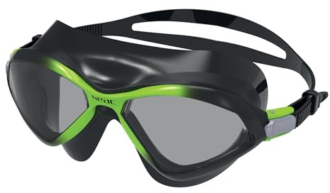 Seac Unisex Diablo Antibeschlag-Silikon-Schwimmbrille für Schwimmbad und offenes Wasser