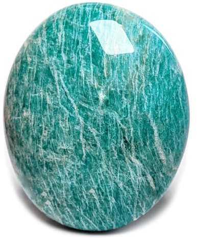 Eusice Amazonite Pierre Naturelle, Cristal Thérapeutique Lithothérapie, Galet de Sérénité et Détente, Bien-être, Méditation, Reiki, 100% Artisanal & Fait-Main, Pierre de Paume Grand Format