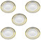 NUPTIO Side Plates Round Charger Plates Glass Tray with Gold Rim, Glass Plates Dinner Chargers for Receptions Weddings Parties Banquets Table Decoration Events, 10 Pcs(5 Sets)