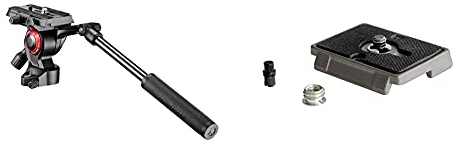 Manfrotto Befree Live Fluid Head & 200PL, Quick Release Plate with 1/4 Inch Screw, Compatible with DSLR, Compact System Camera, Mirrorless