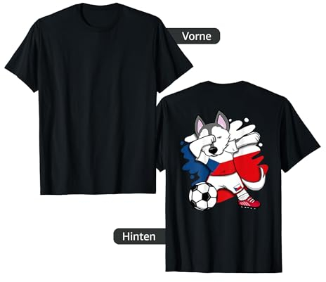 Dabbing Husky Tschechische Republik Fußball Fans Trikot Tschechien Sport T-Shirt