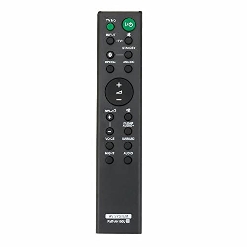 Aurorad Replacement RMT-AH100U Remote Control For Sony HT-CT180 SA-CT180 SA-WCT180 SoundBar With Bluetooth Bar Speaker