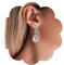 Yheakne Pendientes Vintage De Cristal De Lágrima De Diamantes De Imitación Cúbicos Cz Para Boda - Colgantes De Plata - Joyas Para Mujeres Y Niñas (Plata)