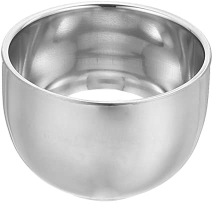 PLAFOPE Edelstahl Rasierschale Für Herren Doppellagig Langlebig Und Sicher Große Öffnung Rutschfest Kompakt Für Hausgebrauch Und Reisen Praktisches Rasierzubehör Geschenk