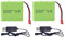 2PCS AA 4.8V 2800mah Li-Batterie RC Prise JST-2P & 2PCS Ligne de Charge USB Piles Rechargeables pour Jouets électriques télécommandés Excavatrices Voitures Camions Véhicules