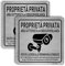 Goodvia Private Eigenschaft Schilder aus Aluminium 15 x 15 cm, Videoüberwachungsbereich DSGVO, Schilder für den Videoüberwachungsbereich für Außen- und Innenbereich
