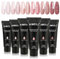 AIMEILI Extention Gel Kit pour Ongles Naturel Nude Rose, Pailleté Flash Builder Construction Gel 6 Couleurs 15ml, Faux Ongles Quick Building UV LED Vernis Semi Permanent - KIT 18