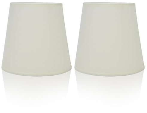 Stoff-Lampenschirm, 2 Pack moderne Tischlampe Dekor Kronleuchter E14 Nachttischlampe Lampenschirme, Mini-Lampenschirm Barrel Pendelleuchte Lampenschirme für Tischlampe und Wandleuchte 4,4x6,0x5,5inch