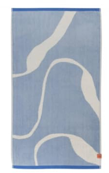Mette Ditmer NOVA ARTE Bath Towel W70 x L133 cm Light Blue/Off-White