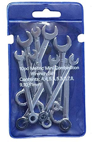 Myingaou 10Pcs Mini Engineer Wrench DoppelköPfe Versatz RingschlüSsel Werkzeuge Spanner KombinationsschlüSsel 4-11Mm SchraubenschlüSsel Handset