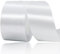 Geschenkband weiß 50 mm Breit ,23 Meter Satinbänder Weiss Stoff Schleifenband Kunsthandwerk, Kränze, Hochzeitsdekoration, Weihnachten, Haarbögen, Blumensträuße, Geburtstag und Geschenkverpackung