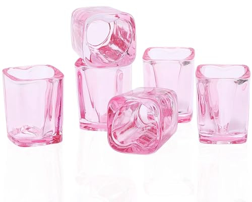 Heart Shot Glasses Set,Pink Shot Glass (6, 2oz)