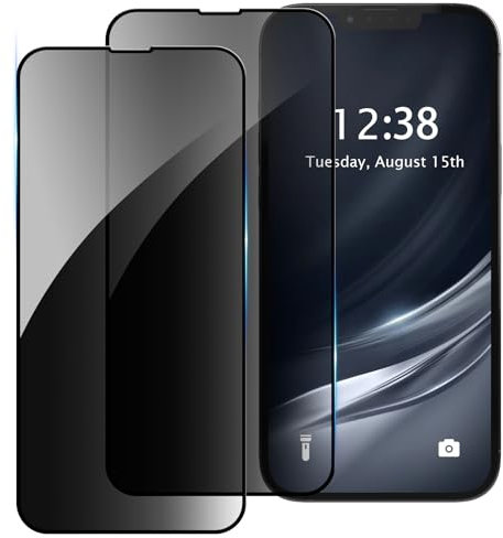 ERDARARIPRO Privacy Displayschutzfolie 2 Pack für iPhone 11/XR Anti-Spy Panzerglas Displayschutzfolie Schutzfolie Anti-Kratzer 6.1 Zoll