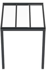 Terrassenüberdachung KD Alpha in Anthrazit mit VSG-Klarglas in 200x200cm - Terrassendach aus Aluminium - wetterfeste Überdachung