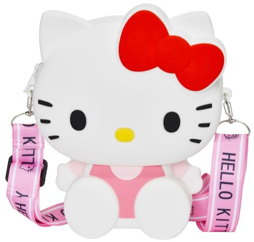 ENENSET Kawaii Kitty Tasche mit verstellbarem Schultergurt, Reißverschluss Handtasche Cute Kitty Münzbörse Geldbörse Umhängetasche, White Kitty