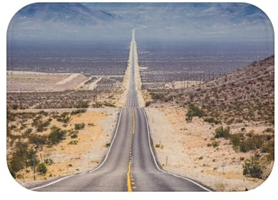 Badezimmerteppich Route 66 USA, mythische Wüste – Maße: 60 x 40 cm
