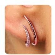 MUMREUES Rose Gold Earrings for Women Trendy 14K Rose Gold Plated Stud Earrings Dainty Minimalist Jewelry Gift for Her