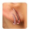 MUMREUES Rose Gold Earrings for Women Trendy 14K Rose Gold Plated Stud Earrings Dainty Minimalist Jewelry Gift for Her