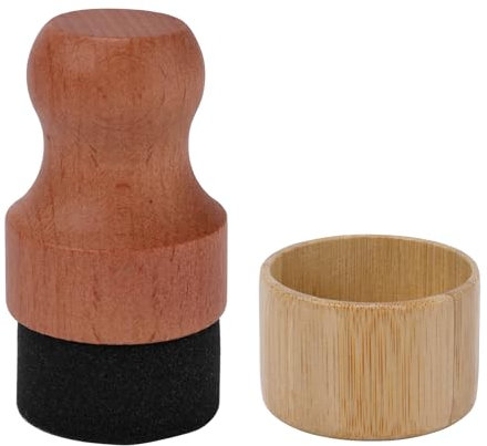 Cutting Board Oil Wax Applicator, Round Wood Mineral Oil Wax Applicator with Lid Cutting Board Conditioner Applicator for Wooden Butcher Blocks Spatulas Spoons Utensils (Brown)