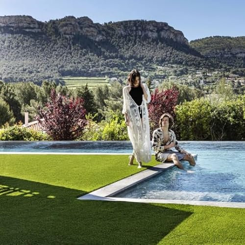 Decoweb Gazon synthétique Premium Piscine & Spa 100% Recyclable - 35mm - Rouleau de 2m x 3.00m